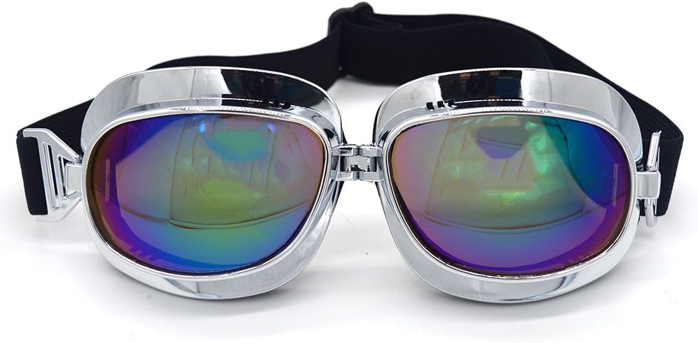 Vintage Pilot Aviator Steampunk Motorcycle Goggles