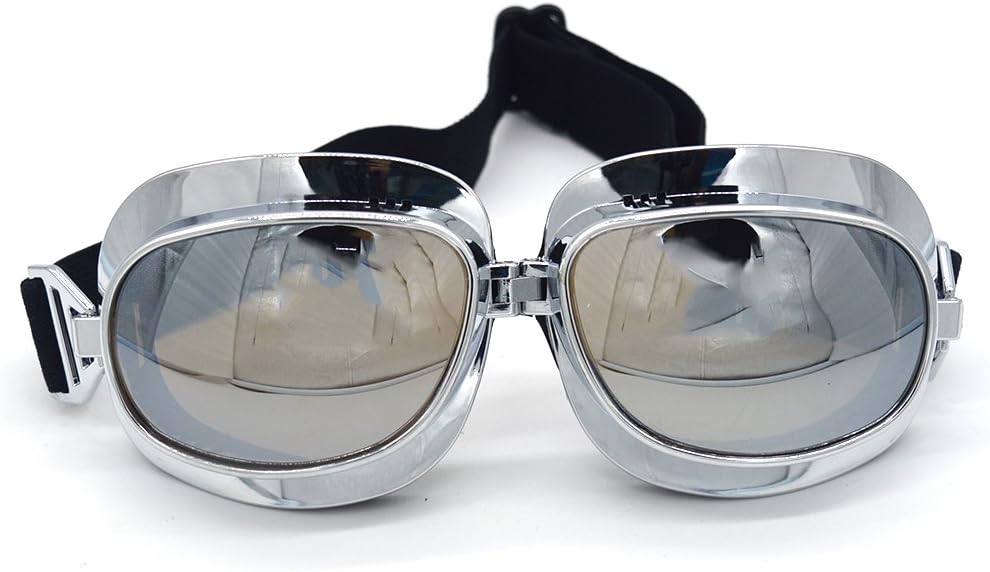 Vintage Pilot Aviator Steampunk Motorcycle Goggles