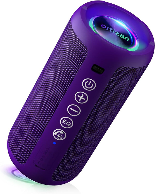 Ortizan 24W Bluetooth Speaker with LED Lights – 30H Battery