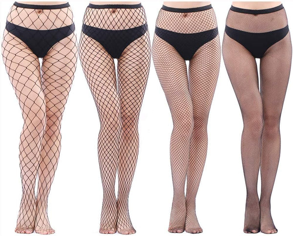 High Waist Fishnet Suspender Stockings