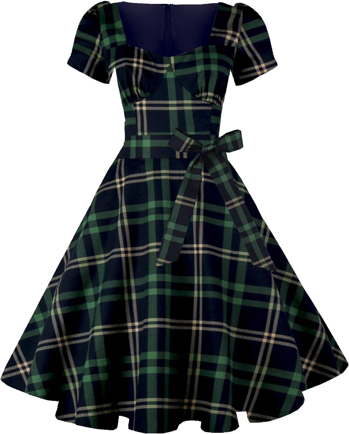 Vintage Swing Dress - 1950s Rockabilly Pin-Up Style