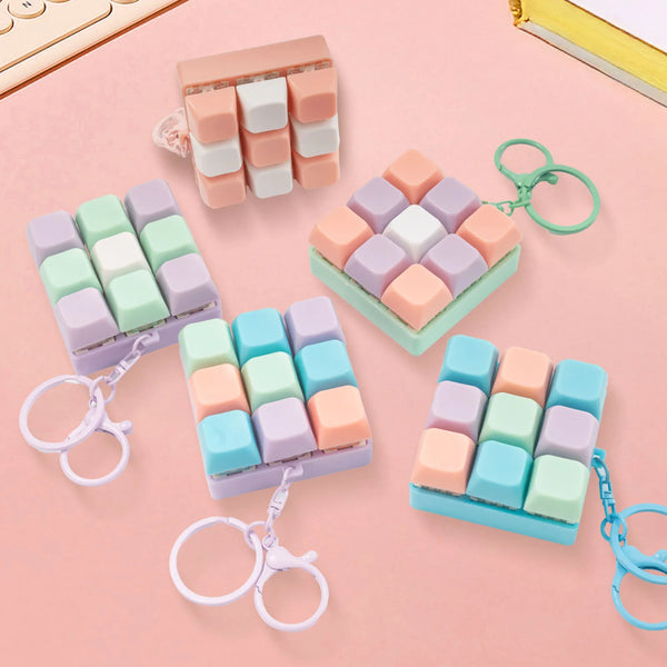 9-Key Mini Keyboard Fidget Keychain