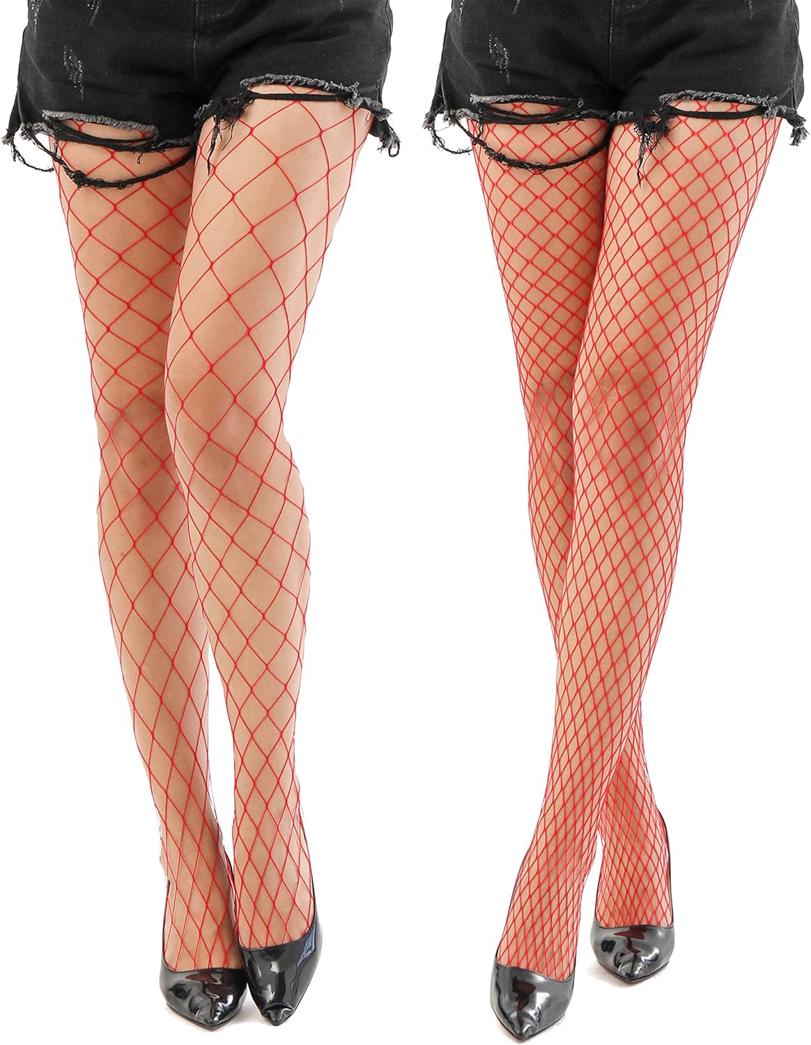 High Waist Fishnet Suspender Stockings