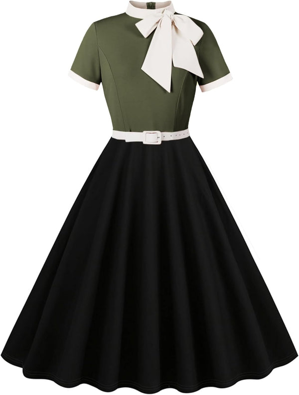 Vintage Swing Dress - 1950s Rockabilly Pin-Up Style