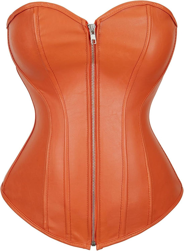 Gothic Faux Leather Steampunk Corset