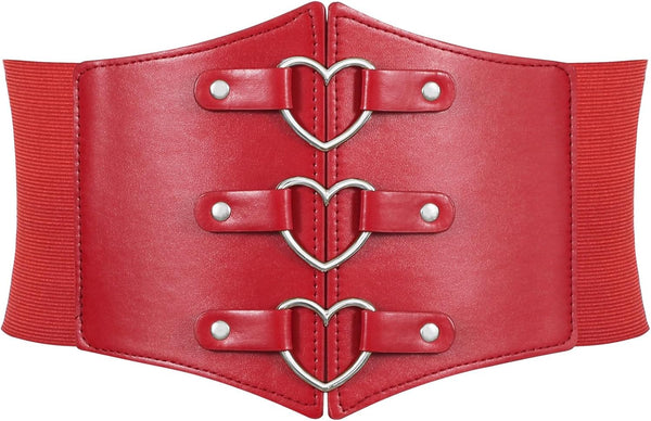 Metal Ring Wide Elastic Waspie Corset Belt
