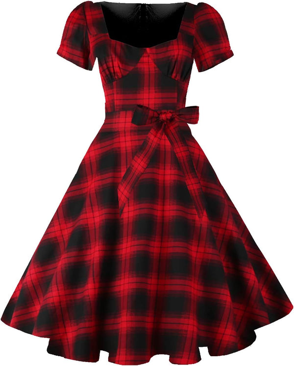 Vintage Swing Dress - 1950s Rockabilly Pin-Up Style