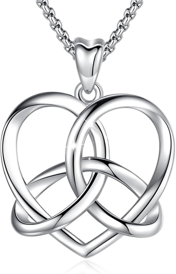 Sterling Silver Pentagram Necklace Triple Moon Tetragrammaton