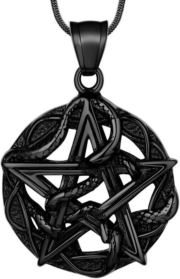 Stainless Steel Pentagram Necklace Tetragrammaton