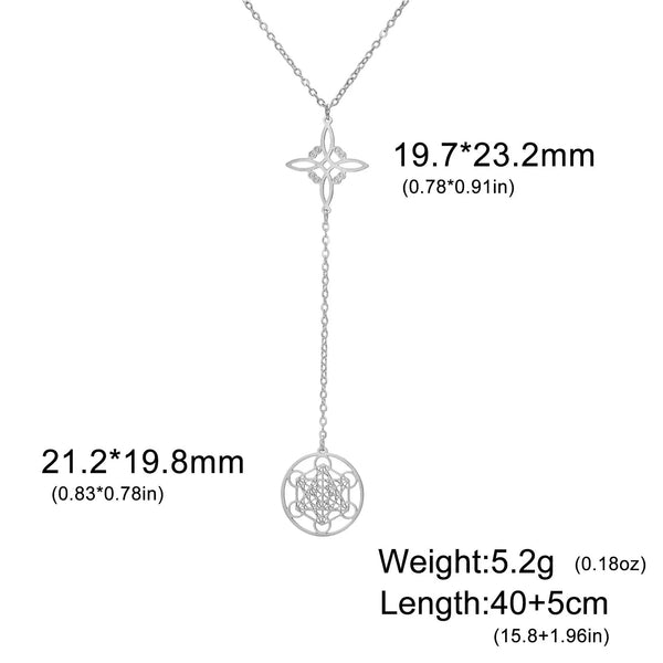 Stainless Steel Pentagram Necklace Tetragrammaton