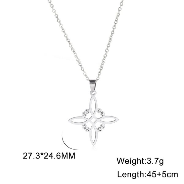 Stainless Steel Pentagram Necklace Tetragrammaton