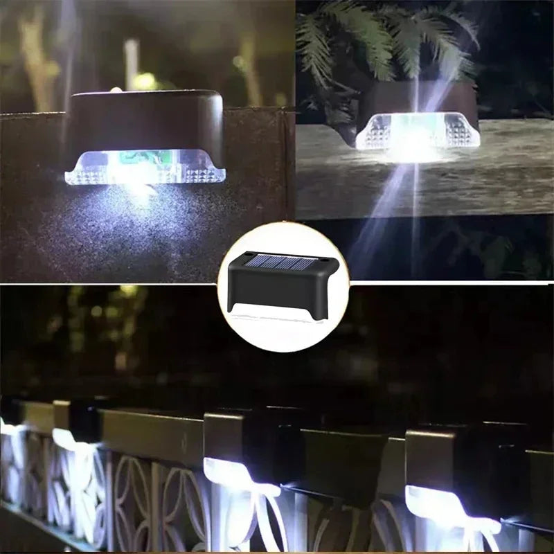 1/4/8/12/pcs Solar LED Light Waterproof Solar Step Lamp Patio Garden Decor