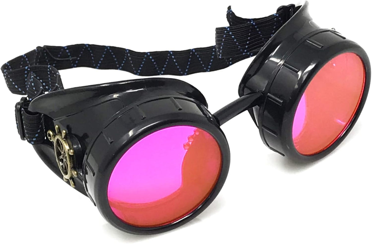 Sleek Industrial Victorian Steampunk Rave Goggles