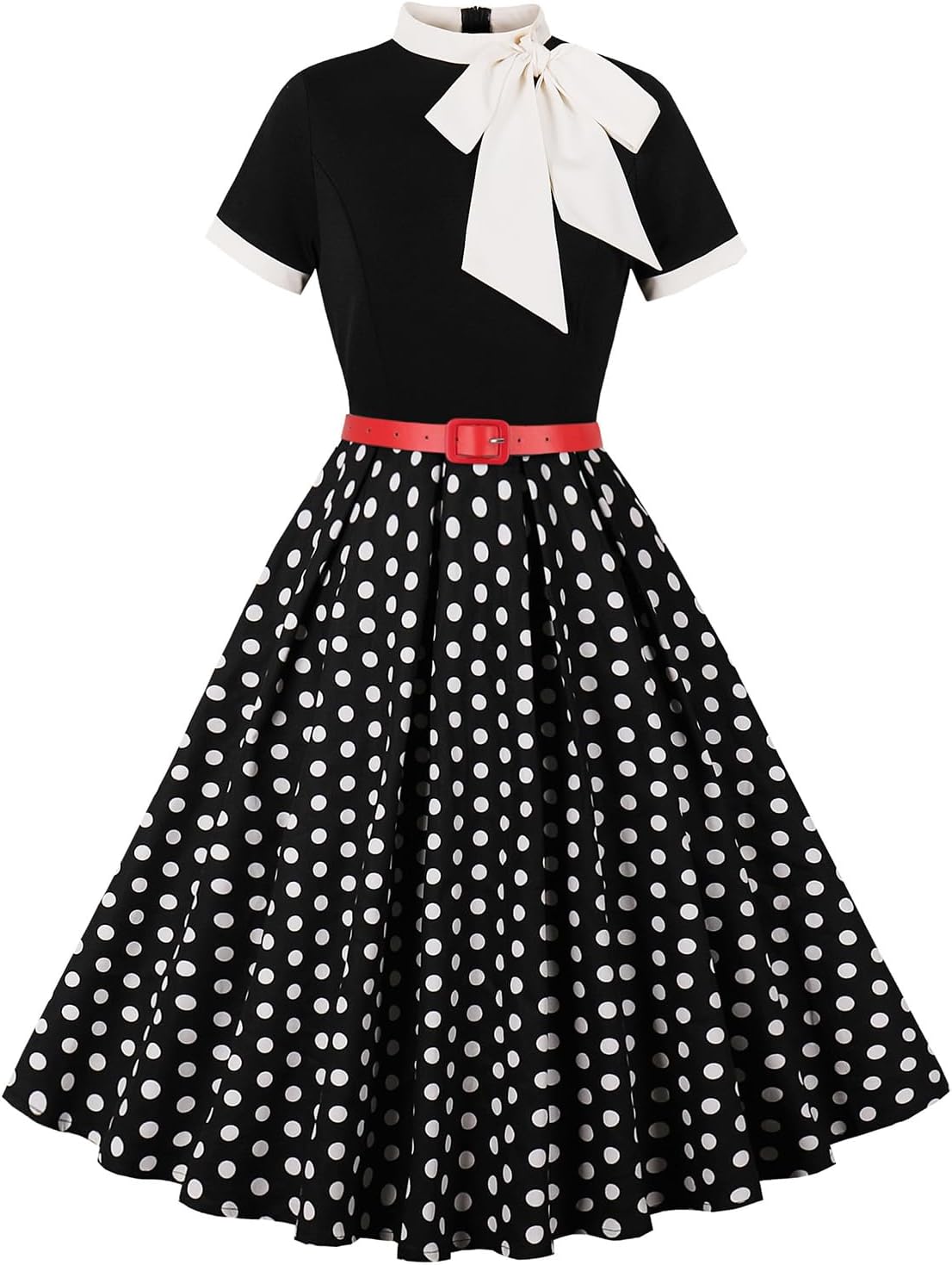 Vintage Swing Dress - 1950s Rockabilly Pin-Up Style