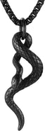 Gothic Snake Pendant - Serpent Ritual Necklace