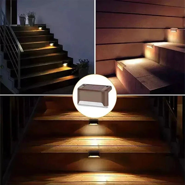 1/4/8/12/pcs Solar LED Light Waterproof Solar Step Lamp Patio Garden Decor