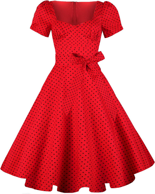 Vintage Swing Dress - 1950s Rockabilly Pin-Up Style