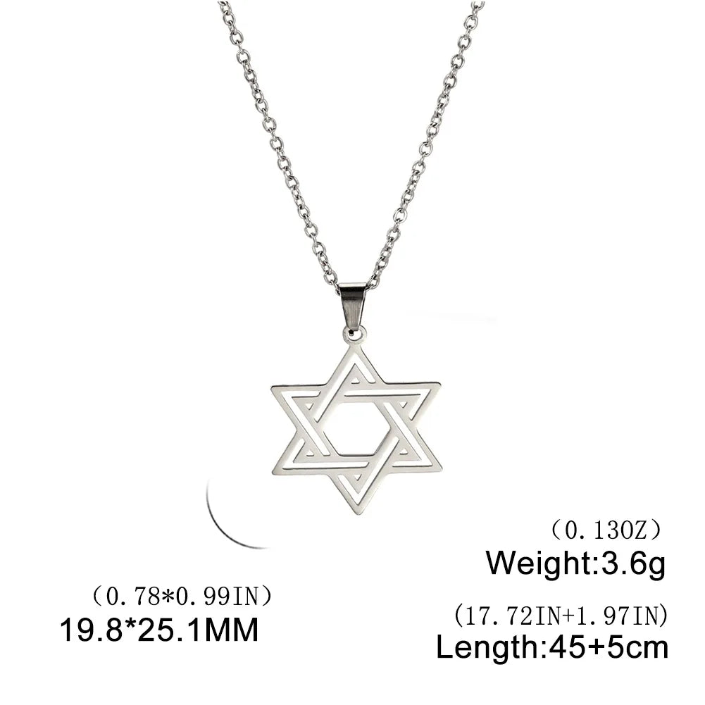 Star of David Necklace Pentagon Vintage