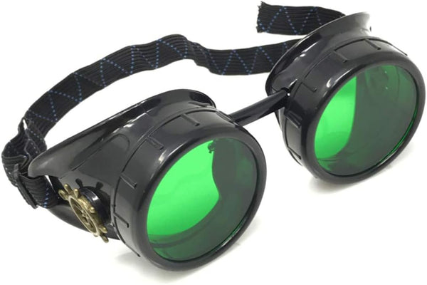 Sleek Industrial Victorian Steampunk Rave Goggles