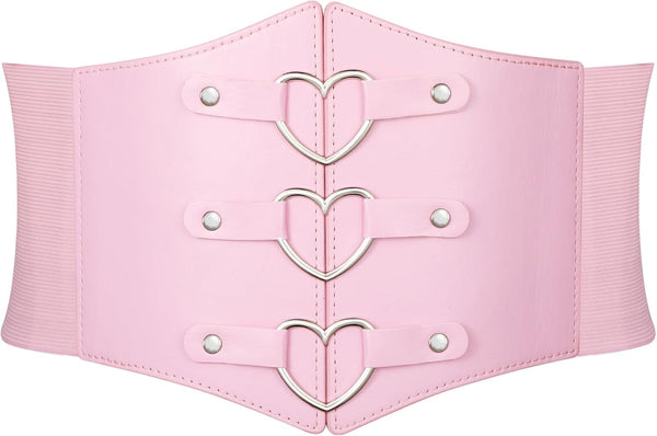 Metal Ring Wide Elastic Waspie Corset Belt