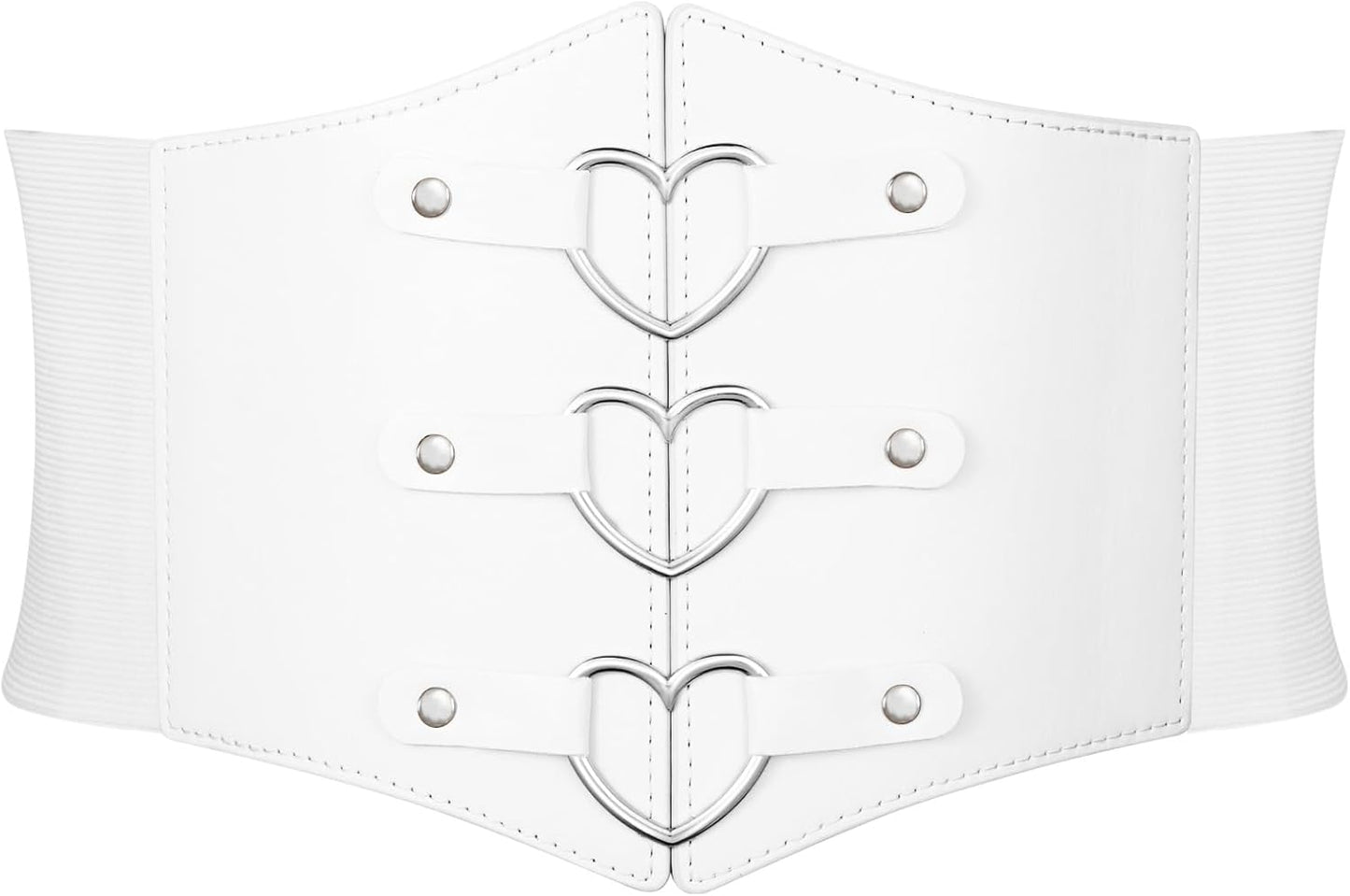 Metal Ring Wide Elastic Waspie Corset Belt