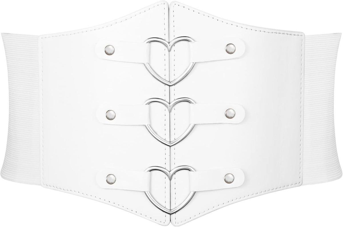 Metal Ring Wide Elastic Waspie Corset Belt
