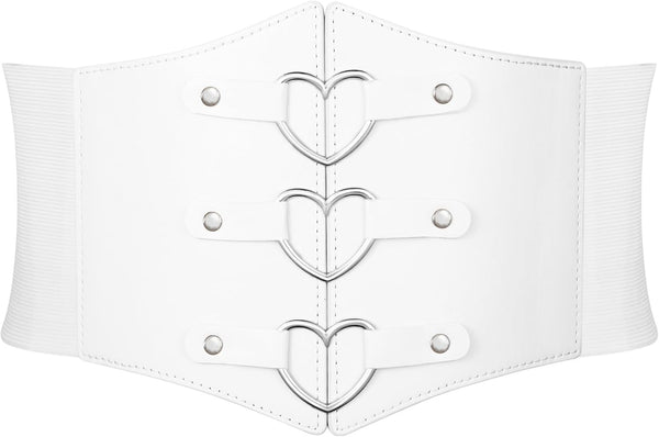 Metal Ring Wide Elastic Waspie Corset Belt