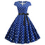 Polka Dot Vintage Swing Dress - 1950s Rockabilly Pin-Up Style