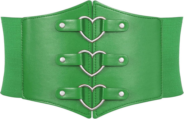 Metal Ring Wide Elastic Waspie Corset Belt