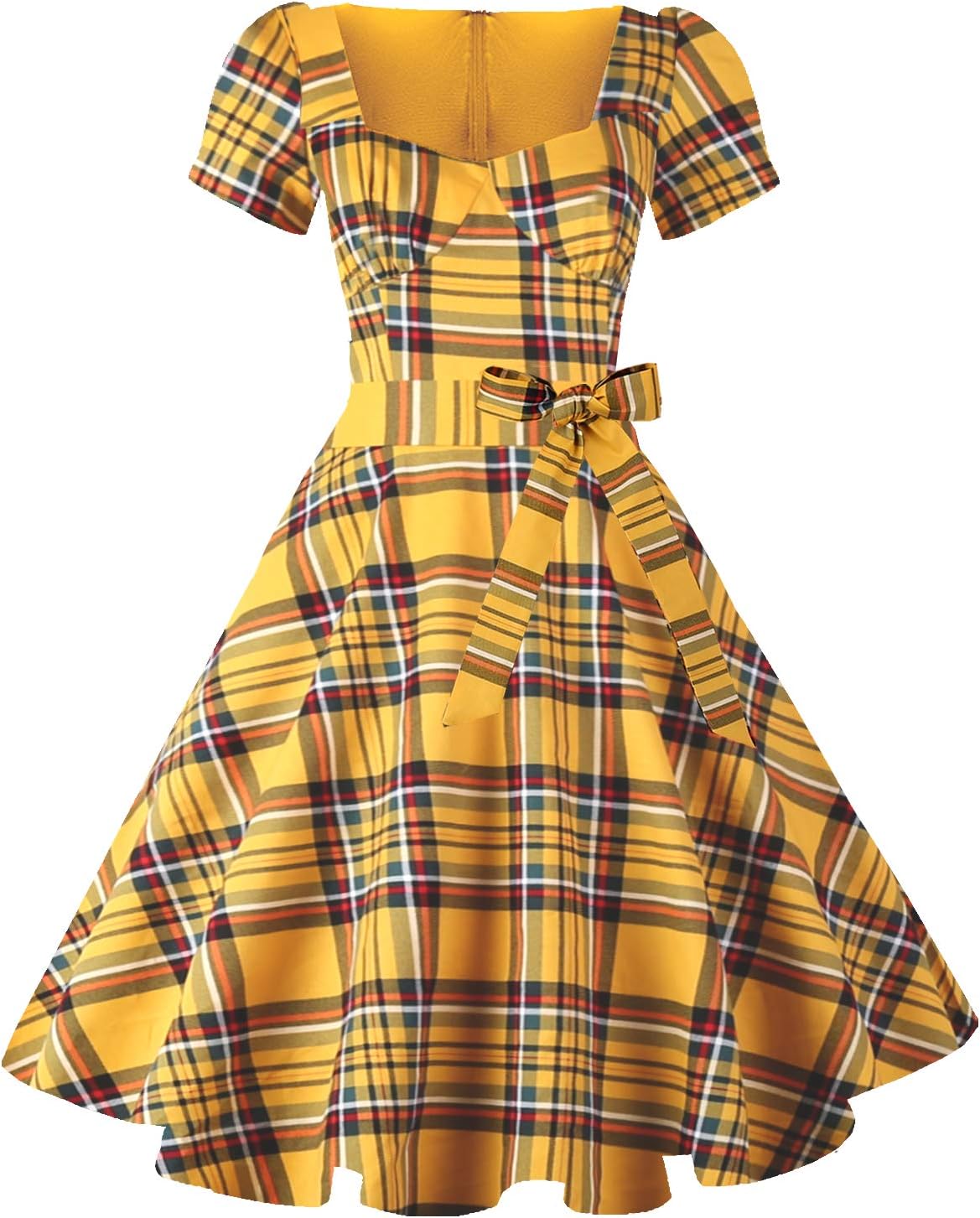 Vintage Swing Dress - 1950s Rockabilly Pin-Up Style