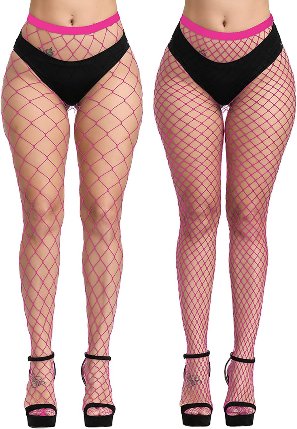 High Waist Fishnet Suspender Stockings