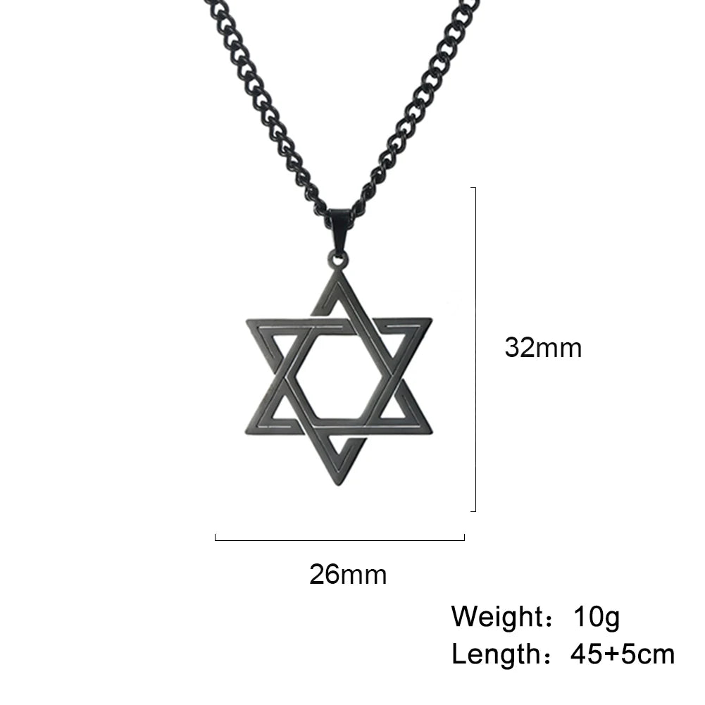 Star of David Necklace Pentagon Vintage