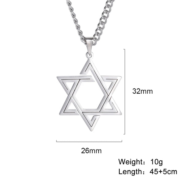 Star of David Necklace Pentagon Vintage