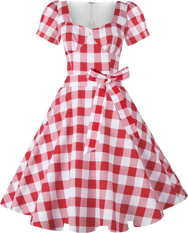 Vintage Swing Dress - 1950s Rockabilly Pin-Up Style