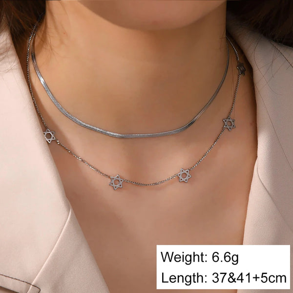 Star of David Necklace Pentagon Vintage
