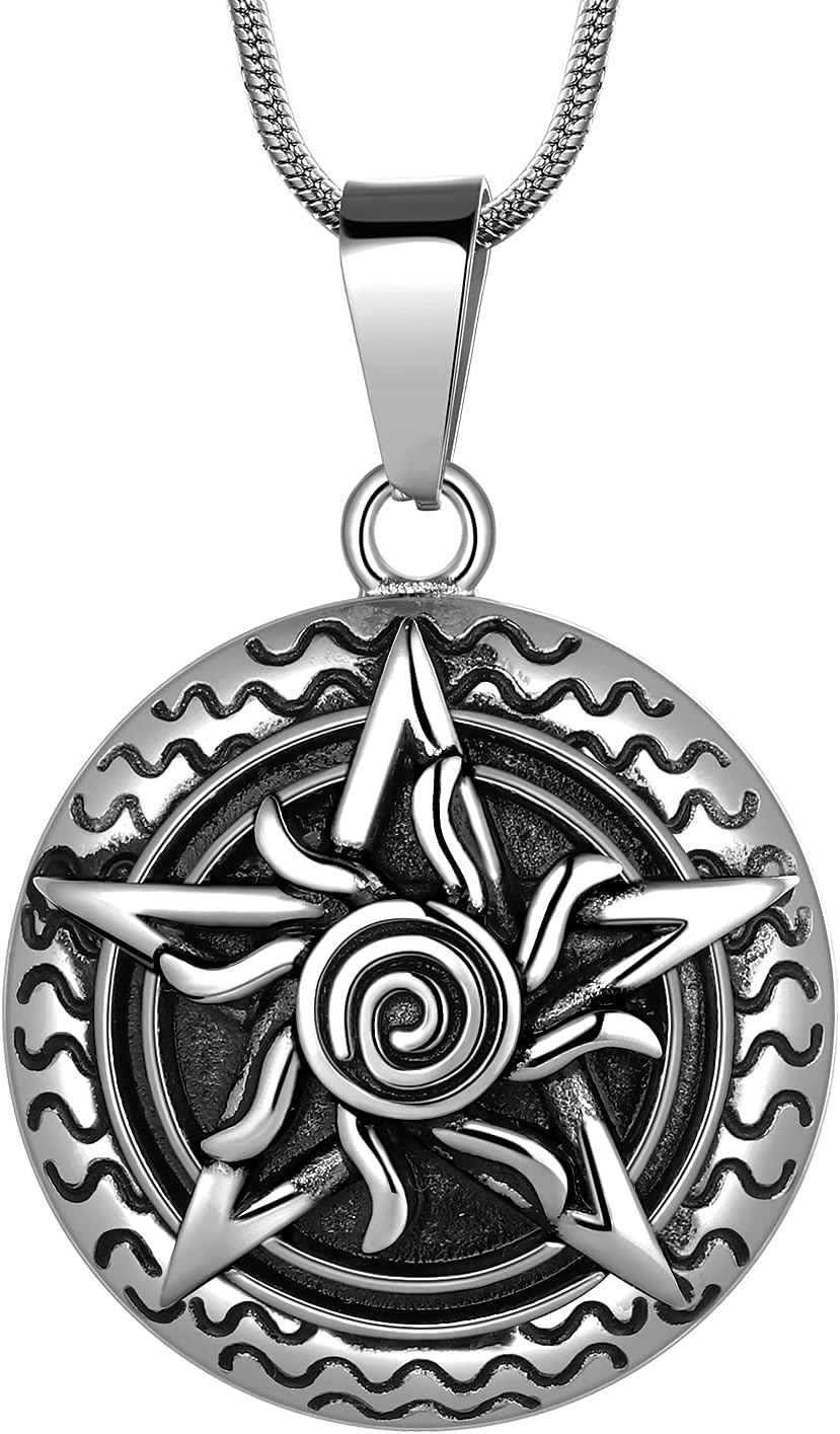 Stainless Steel Pentagram Necklace Tetragrammaton