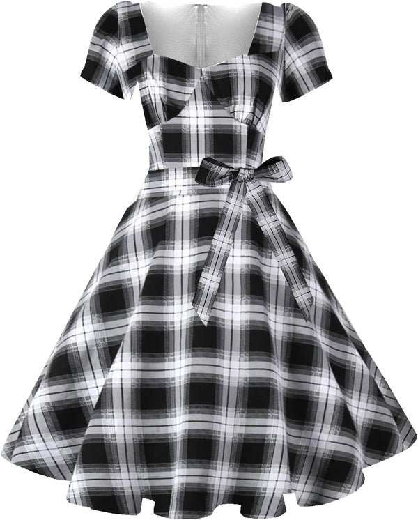 Vintage Swing Dress - 1950s Rockabilly Pin-Up Style
