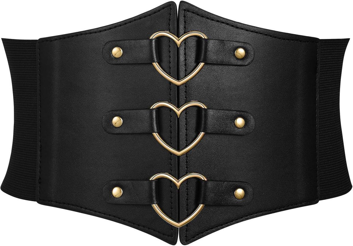 Metal Ring Wide Elastic Waspie Corset Belt