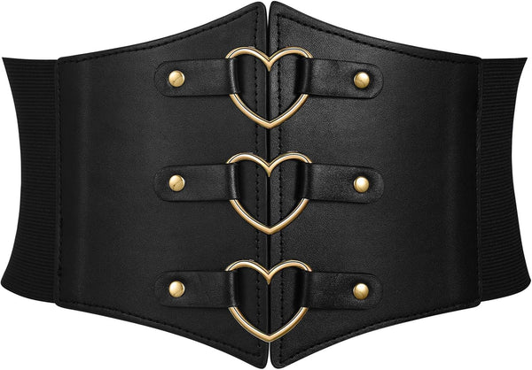 Metal Ring Wide Elastic Waspie Corset Belt
