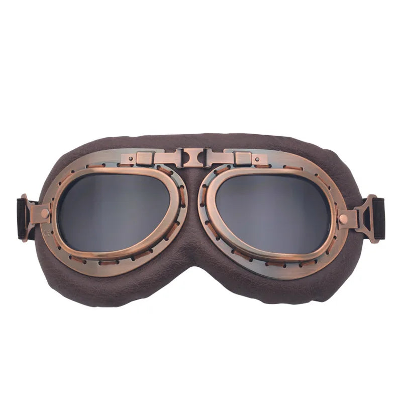 Vintage Copper Motorcycle Pilot Steampunk Goggles Main image