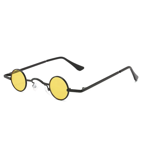 Small Round Metal Frame Punk Rock Sunglasses