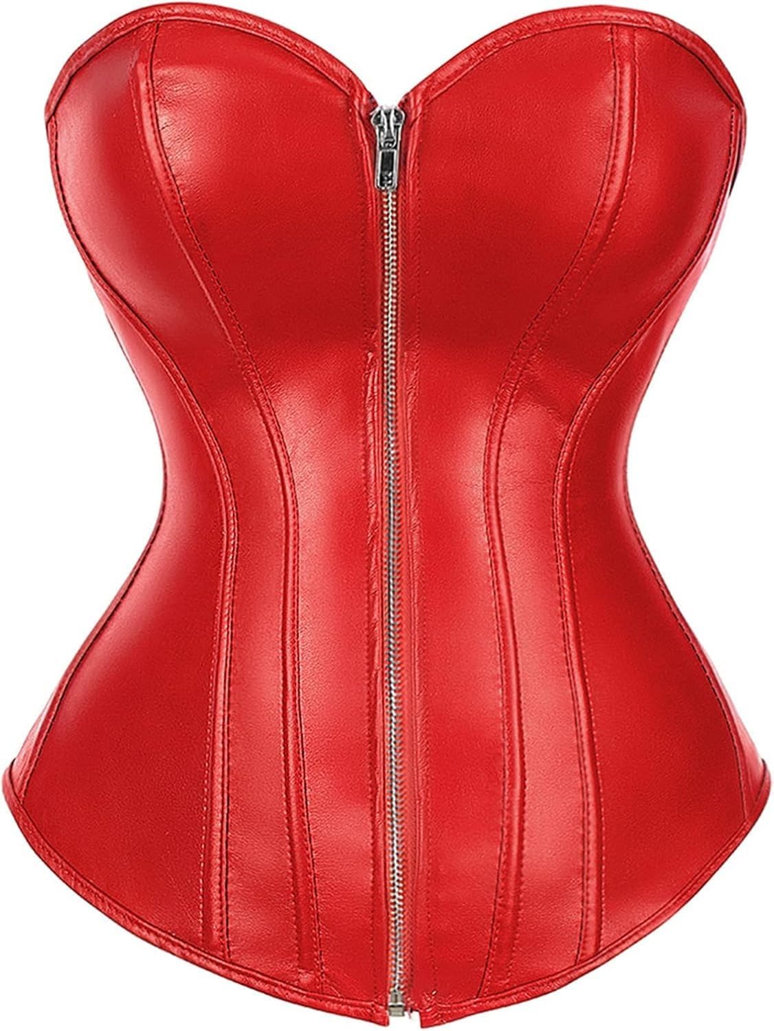 Gothic Faux Leather Steampunk Corset