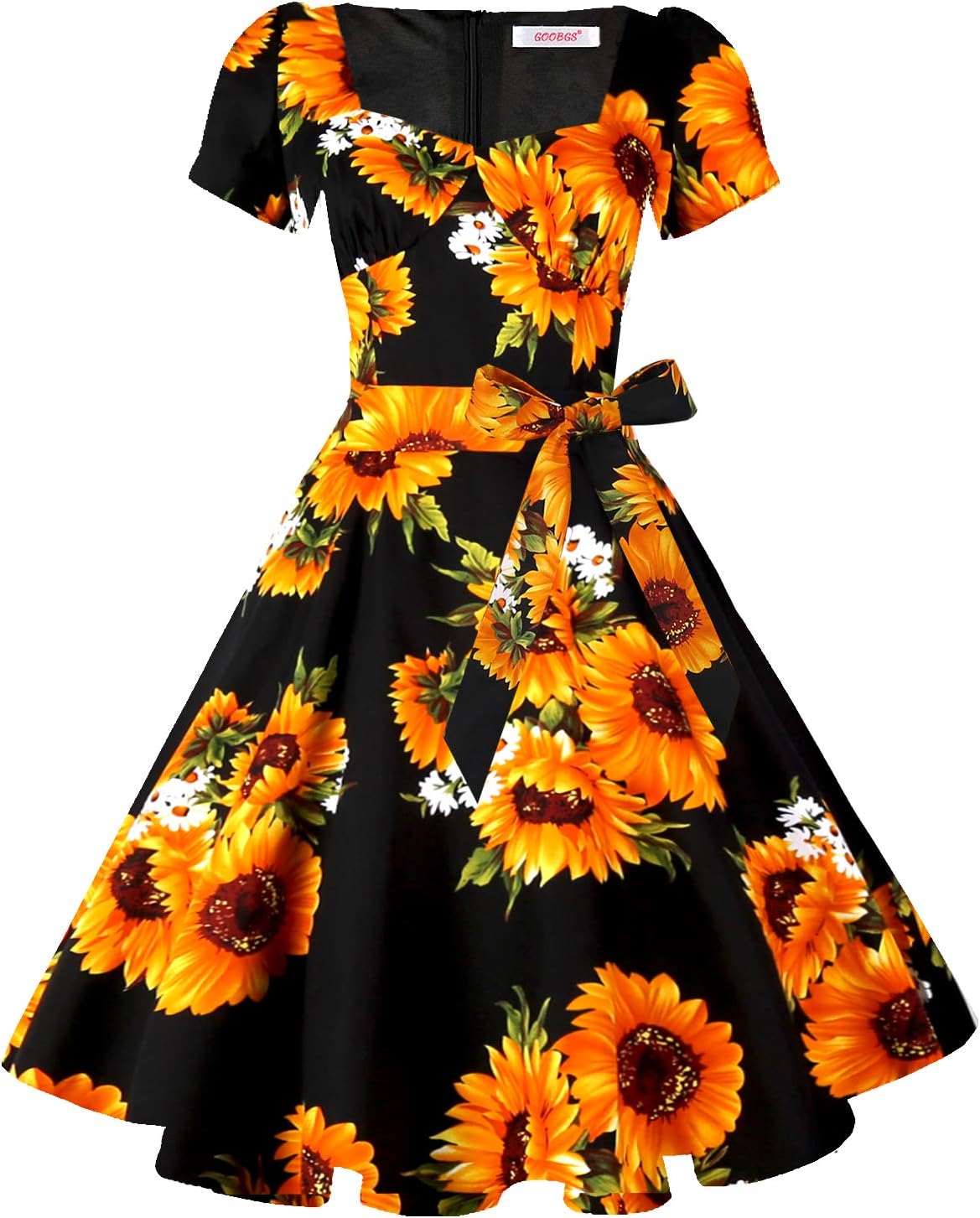 Vintage Swing Dress - 1950s Rockabilly Pin-Up Style