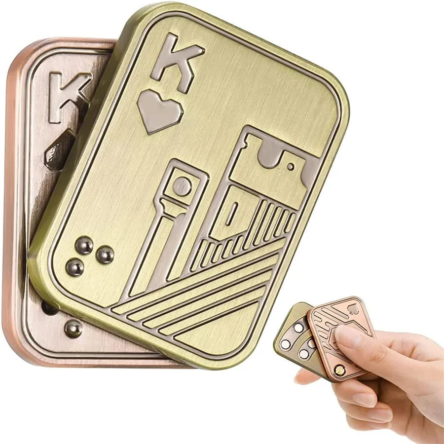 Metal Poker Card Fidget Slider – Haptic Coin Toy