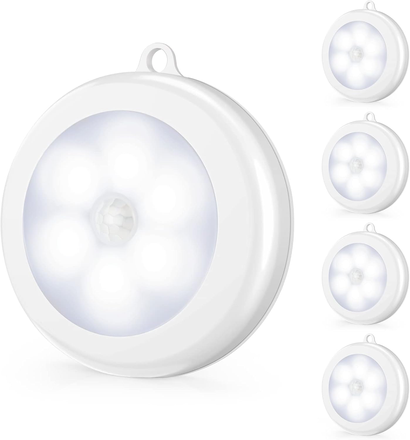 Mlambert 4 Pack Motion Sensor LED Night LED Light for Stairs, Cabinet, Cool White