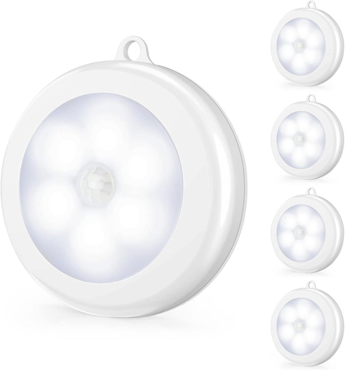 Mlambert 4 Pack Motion Sensor LED Night LED Light for Stairs, Cabinet, Cool White