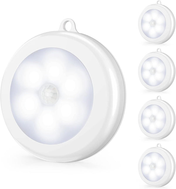Mlambert 4 Pack Motion Sensor LED Night LED Light for Stairs, Cabinet, Cool White
