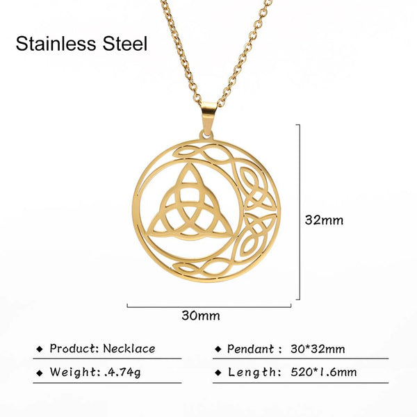 Celtic Witch Knot Necklace - Trinity Symbol