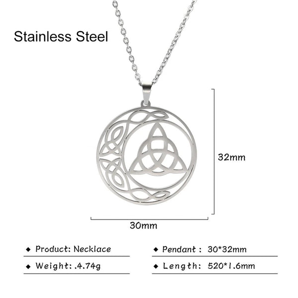 Celtic Witch Knot Necklace - Trinity Symbol