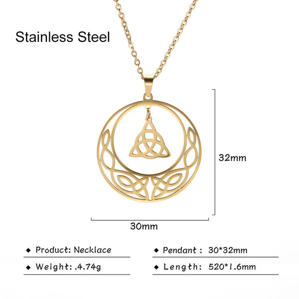 Celtic Witch Knot Necklace - Trinity Symbol